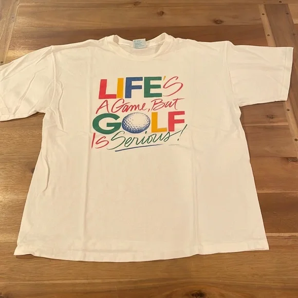 Vintage "Life's a Game, But Golf is Serious!" T-Shirt - Picture 2 of 11